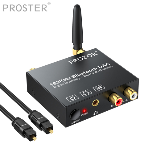 PROZOR convertisseur Audio numérique vers analogique Bluetooth DAC convertisseur Coaxial Toslink vers analogique stéréo L/R RCA 3.5mm adaptateur Audio ► Photo 1/6