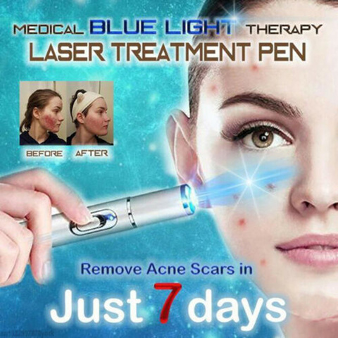 Santé thérapie par la lumière bleue traitement des varices stylo Laser cicatrice douce élimination des rides traitement acné Laser stylo Massage se détendre ► Photo 1/6