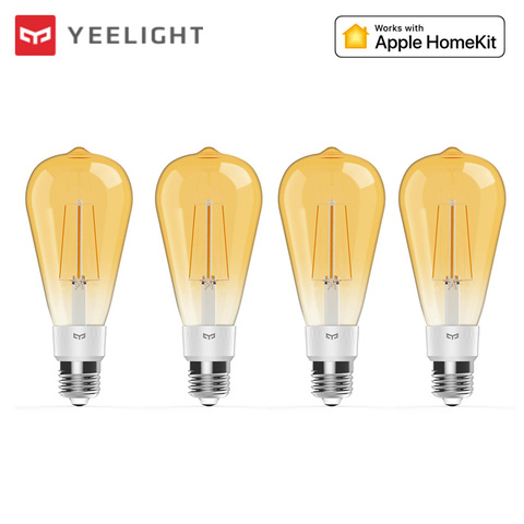 Yeelight ampoule à Filament LED intelligente E27 500lm 6W 220V lumière chaude réglable WiFi contrôle intelligent pour Homekit Google Home SmartThings ► Photo 1/6