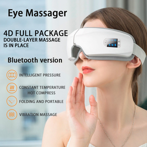 4D Airbag intelligent Vibration masseur pour les yeux instrument de soins des yeux chauffage Bluetooth musique soulage la Fatigue et les cernes ► Photo 1/6