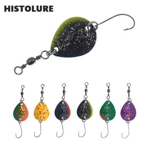 Nouveau 2g23mm micro truite cuillères ultra-léger en laiton cuillères de pêche unique crochet en métal appât de pêche leurre brochet perche pêche pesca ► Photo 1/6