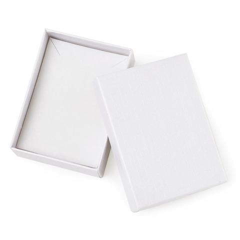 12 pièces en carton ensemble de bijoux boîtes pour colliers boucles d'oreilles et bagues boîtes et emballage, Rectangle, blanc, 9x6.5x2.8cm F60 ► Photo 1/6