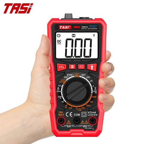 TASI TA801A/B/C/D multimètre numérique mini smart Ture Rms Ac Dc Ncv gamme automatique multimètres numériques testeur Ohm Hz compteur de tension ► Photo 1/6