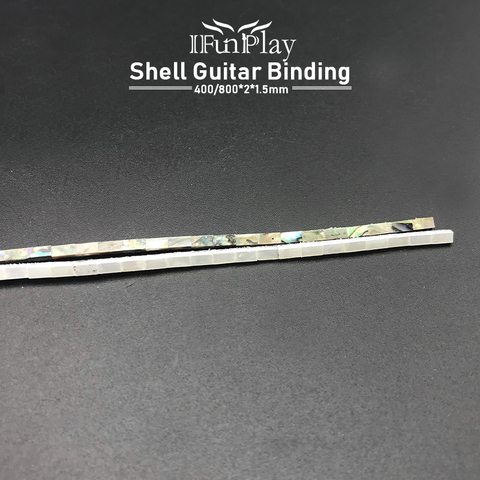 Bandes de Purfling pour liaison de guitare en coquille d'ormeau de nouvelle-zélande, décoration en coquille de perles blanches pour guitare Ukulele 800mm x 2mm x 1.5mm ► Photo 1/6