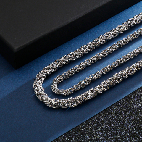 Collier chaîne en acier inoxydable pour homme, bijoux de fête, 6/7/8mm, 316L ► Photo 1/6