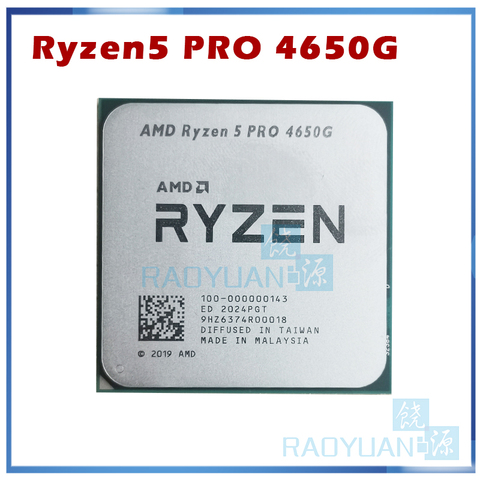 AMD Ryzen 5 PRO 4650G R5 PRO 4650G 3.7 GHz à Six Cœurs douze Fils 65W PROCESSEUR D'UNITÉ CENTRALE L3 = 8M 100-000000143 prise AM4 ► Photo 1/1