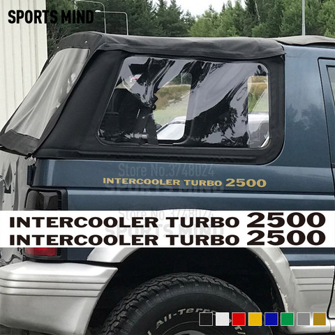 2 X Intercooler Turbo 2500 vinyle voiture style pour Mitsubishi Delica L300 Pajero Shogun accessoires voiture autocollant décalque Automobiles ► Photo 1/6