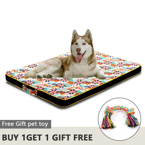 Grand chien lit tapis mousse à mémoire respirant chien lits Oxford bas orthopédique matelas lits pour petit moyen grand animal de compagnie ► Photo 1/6