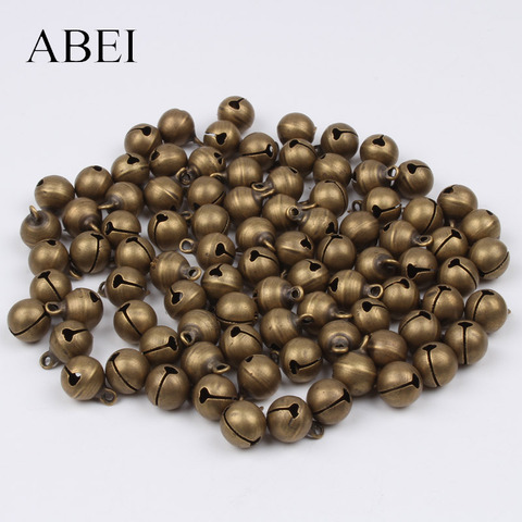 Grelot de noël en cuivre, 10mm, 50pcs perles de Barcelet DIY, accessoires artisanaux ► Photo 1/6