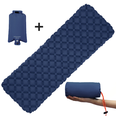 Matelas gonflable extérieur diamant tapis de Camping Ultra-léger randonnée coussin d'air Portable tapis de couchage étanche à l'humidité ► Photo 1/6