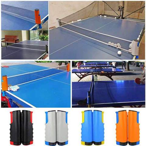 Le filet de Ping-Pong rétractable portatif n'importe où peut étendu à 170cm 4 couleurs pour choisir le support de filet de poteau de Ping-Pong pour toutes les Tables ► Photo 1/6