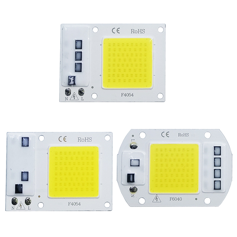 Lampe à puce LED COB, 10W 20W 30W 50W AC 220V 240V IP65 IC intelligent, pas besoin de pilote, bricolage, ampoule Led projecteur à puce extérieure ► Photo 1/5