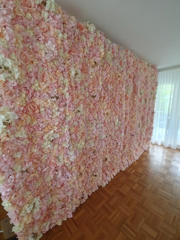 Tapis de roses artificielles en soie, 40x60cm, haute qualité, fausses fleurs, pour un mariage, pour un mur romantique, pour une décoration de fond ► Photo 1/6