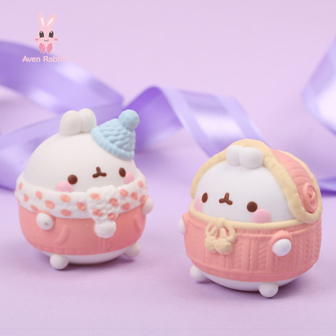 Boîte aveugle de lapin MOLANG, boîte aveugle de jouets, sac aveugle, figurines de dessin animé, modèle mignon, voiture poupée, décorations de bureau, livraison gratuite ► Photo 1/6