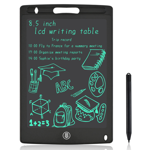 Tablette d'écriture Lcd 8.5 pouces dessin électronique Graffiti écran coloré tampons d'écriture manuscrite bloc-notes pour enfants adultes ► Photo 1/6