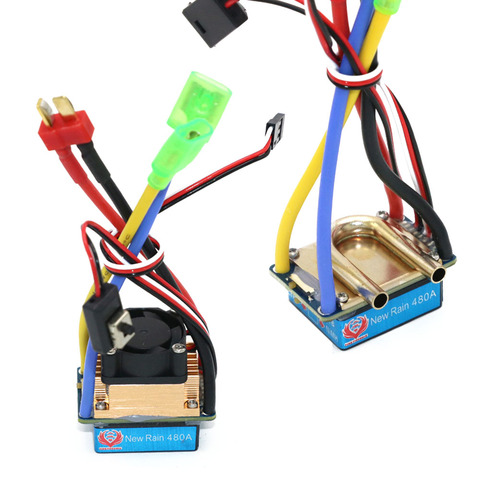 Contrôleur de vitesse ESC double Mode 480A brossé, régulateur de bande de frein 5V/3A pour jouets de voiture/bateau/camion RC 1/10 ► Photo 1/3