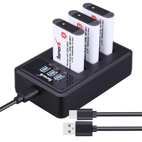 NP-BX1 NP BX1 NPBX1 Batterie + LED 3 Ports USB Chargeur Pour SONY DSC RX1 RX100 RX100iii M3 M2 WX300 HX50 HX60 HX300 HX400 GWP88 AS15 ► Photo 1/6