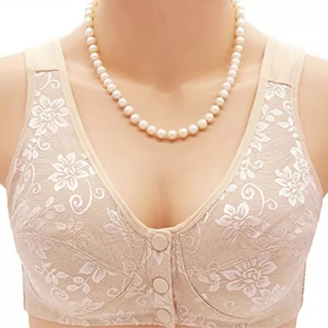 Soutien-gorge Push Up sans fil pour femmes, boucle avant, sous-vêtements confortables pour dames, Lingerie intime, solide, sans couture pour femmes ► Photo 1/6