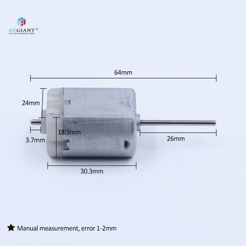 Moteur de verrouillage de porte de voiture, rétroviseur rond 26mm, axe plat, moteur fc280 pc FC-280 8-16V ► Photo 1/6