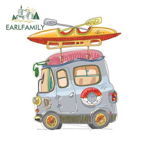 EARLFAMILY-autocollants de voiture en vinyle, autocollants de 13cm, pour camping-Car, Graffiti, imperméable, style Hip-Hop, pour camping-Car, camping-Car, bricolage ► Photo 1/5