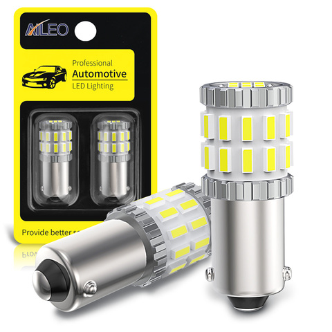 AILEO – ampoule LED Super brillante 30-SMD BA9S BAX9S BAY9S T4W H6W H21W, lumière blanche et jaune pour la lecture, lampe de coffre pour plaque d'immatriculation, 2 pièces ► Photo 1/6