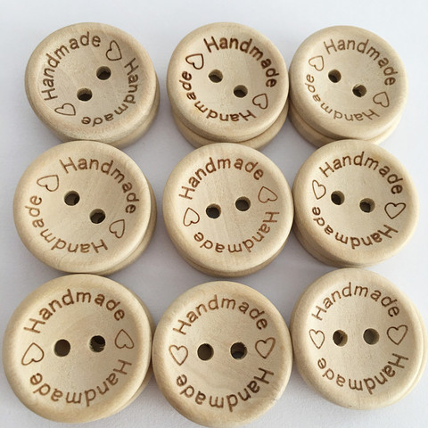 100 Pcs/Lot boutons en bois vêtements décoration de mariage décor à la main lettre amour bricolage artisanat Scrapbooking pour accessoires de couture ► Photo 1/6