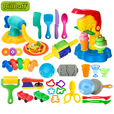 Nouveau éducatif pâte à modeler moule pâte à modeler Kit Slime jouets pour enfant en plastique jouer pâte outils ensembles bricolage enfant coupe moules jouets ► Photo 1/6