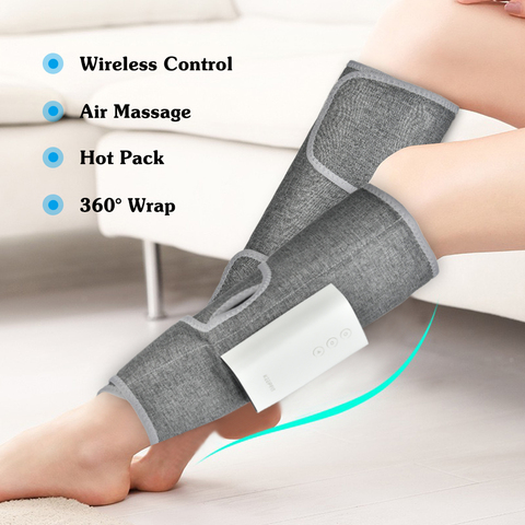 1 pièces sans fil masseur de jambe Compression d'air Rechargeable jambe Compression Massage enveloppement complet varices varices physiothérapie jambe Relax ► Photo 1/6