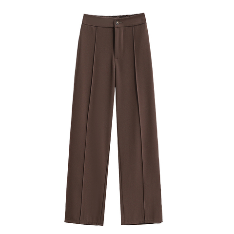 Pantalon de costume noir femme taille haute pantalon ample bureau dames pantalon mode grande taille pantalon ► Photo 1/6