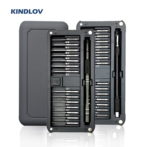 KINDLOV jeu de tournevis de précision 30 en 1 magnétique S2 jeu de tournevis en acier pour ordinateur portable ménage électronique Kit d'outils de réparation ► Photo 1/6