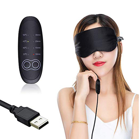 USB Vapeur Masque Pour Les Yeux Dormant Ombrage Masque Pour Le Sommeil Doux Réglable Contrôle De La Température Électrique Chauffé Masque Pour Les Yeux pour Soulager Les Yeux ► Photo 1/6