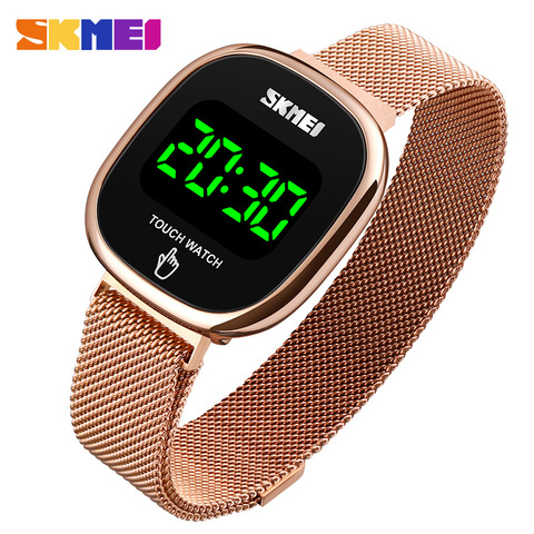 SKMEI Simple montres LED pour hommes femmes étanche Date numérique montre-bracelet Squart cadran créatif magnétique boucle montre homme 1589 ► Photo 1/6