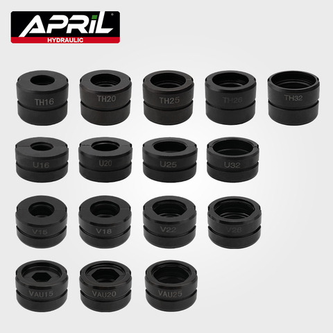 Types de matrices de sertissage de tuyaux hydrauliques, matrices de tuyaux TH, U pour raccords Pex et V, M, VAU, VUS pour raccords en cuivre ► Photo 1/5