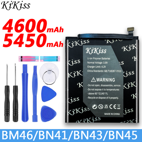 Outil gratuit + KiKiss BN41 BN43 BN45 BM46 batterie pour Xiaomi Redmi Note 3 /3 pro / 4 / 5 / 4X / 4X Pro Lithium polymère Bateria ► Photo 1/6