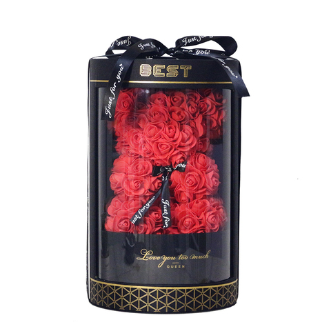 Livraison directe cadeau de mariage Rose ours en peluche dans Senna Love Box à la main ours Rose saint valentin cadeau de noël décor à la maison ► Photo 1/6