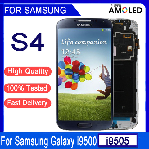 Écran tactile LCD AMOLED, 5.0 pouces, pour Samsung Galaxy S4 i9500 i9505 i9506 i337, Original ► Photo 1/6
