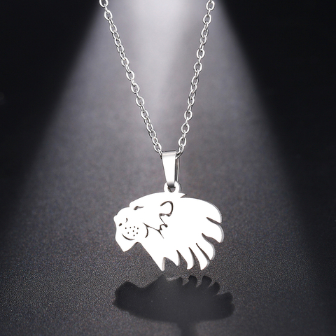 DOTIFI acier inoxydable collier pour femmes homme courageux tête de Lion tour de cou pendentif collier de fiançailles bijoux de mode ► Photo 1/5