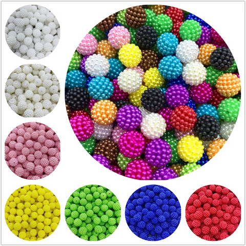 Perles Bayberry colorées pour la fabrication de bijoux, rondes, amples, 10mm, 12mm, 50/20 pièces ► Photo 1/6