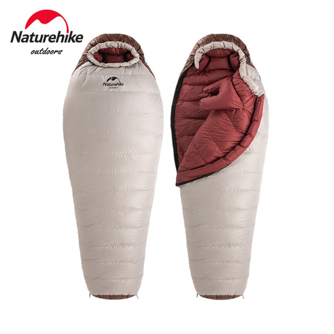 Nouveau nature randonnée hiver 20D momie sac de couchage SnowBird Camping en plein air ultra-léger 650FP canard vers le bas garder au chaud Portable sac de couchage ► Photo 1/6