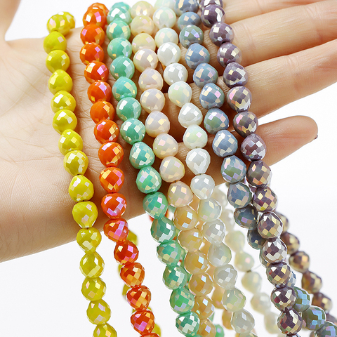 Lot de 35 perles à facettes en forme de fraise, 8mm, pour la fabrication de bijoux, accessoires de bijouterie, Diy, nouveau produit ► Photo 1/6