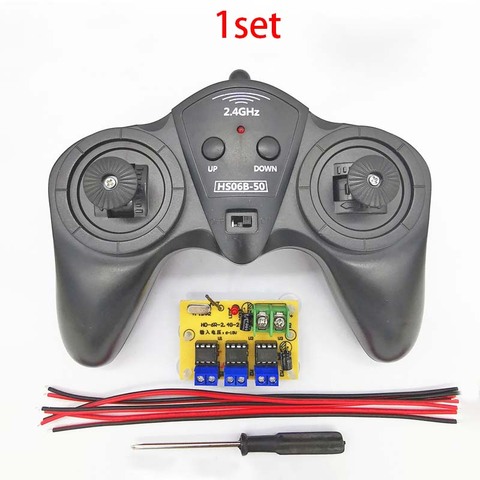 1 ensemble 6CH 2.4G Kit de télécommande 5A DC 6V-15V carte récepteur DC 3V émetteur 800m radiocommande pour RC jouet voiture bateau ► Photo 1/6