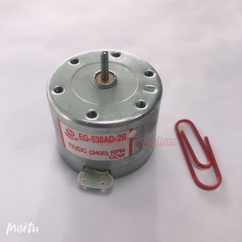 MABUCHI – moteur EG-530AD-2B silencieux à cc 12V, 2400 tr/min, petit moteur à broche ronde de 32mm pour enregistreur, lecteur CD ► Photo 1/5