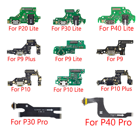 1 pièces nouveau chargement USB pour Huawei P9 lite P10 lite P9 Plus P10 Plus Port de chargeur Dock connecteur câble flexible avec carte de Microphone ► Photo 1/6