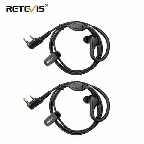 Retevis – écouteurs talkie-walkie EEK007, 2 broches, crochet d'oreille, 2 pièces, pour Retevis RT22 RT622, Radio bidirectionnelle pour Kenwood/Baofeng ► Photo 1/6