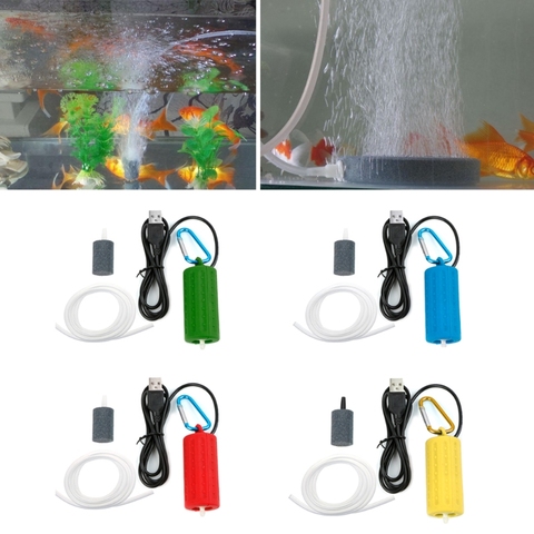 Mini Portable USB Aquarium Aquarium oxygène pompe à Air muet économie d'énergie compresseur efficace Aquarium réservoir accessoires ► Photo 1/6