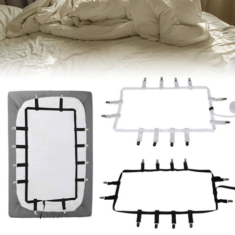 1 ensemble élastique drap de lit pinces ceinture attache drap de lit Clips matelas couverture couvertures support maison Textiles organiser Gadgets ► Photo 1/6