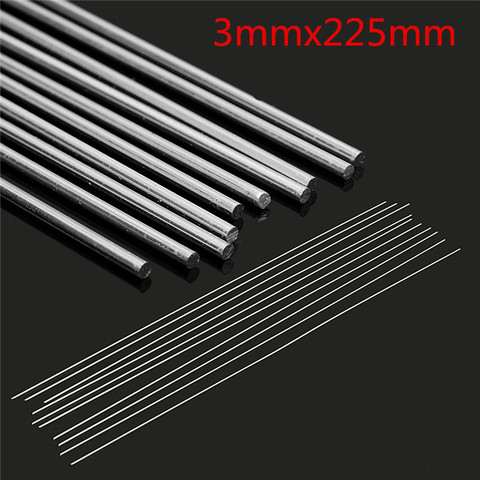 Tiges de soudure en alliage d'aluminium argenté, 3mm x 225mm, 4 pièces, fil de soudure en métal à basse température, remplissage TIG ► Photo 1/5