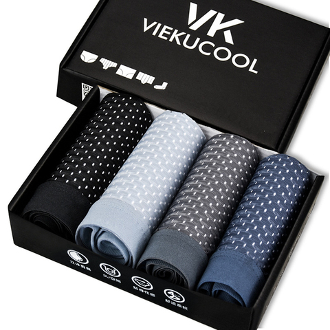 Lot de 4 boxers pour hommes, sous-vêtements en maille de soie glacée, caleçons confortables, Shorts masculins respirants et Sexy ► Photo 1/6