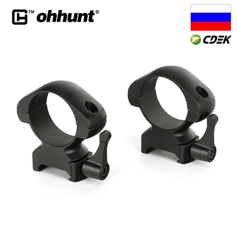 Ohhunt-accessoires de chasse pour tissage Picatinny, bagues de 25.4mm ou 30mm de diamètre en acier à libération rapide, bas, moyen et haut profil, supports tactiques ► Photo 1/6