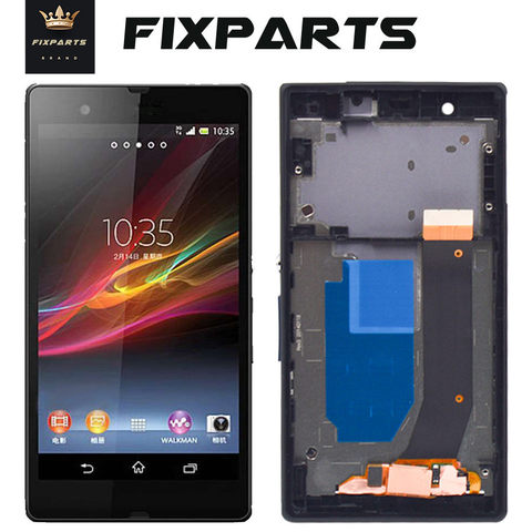 Affichage d'origine pour 5.0 ''SONY Xperia Z LCD écran tactile numériseur avec cadre pour SONY L36H LCD C6603 C6602 LCD L36i affichage ► Photo 1/6